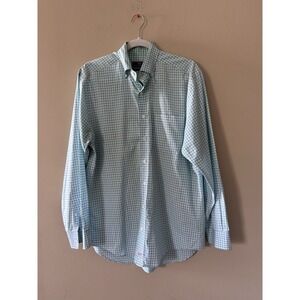 Vineyard Vines Whale Shirt Mens Medium Gingham Check Button Down Shirt EUC